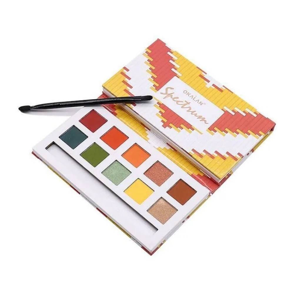 NIB OKALAN SPECTRUM 10-COLOR EYESHADOW PALETTE